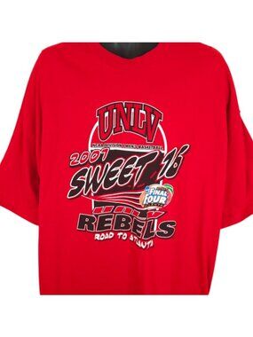 Vintage UNLV Runnin Rebels T Shirt Mens Size XL Y2K NCAA Basketball Final Four